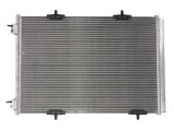 Condensator climatizare Citroen C2, 06.2006-01.2010, motor 1.6 HDI, 80 kw diesel, cutie manuala, full aluminiu brazat, 555(515)x360(350)x16 mm, cu us