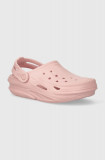 Crocs papuci Off Grid Clog femei, culoarea roz, 209501