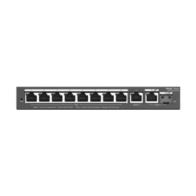 Switch 8 porturi PoE+, 2 porturi GE, 1 port SFP, Gigabit, Cloud Management - Ruijie RG-ES210GS-P foto