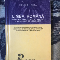 w1 LIMBA ROMANA - TESTE REZOLVATE , TEXTE DE ANALIZAT SI UN GLOSAR