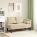 Gossi sezlong cu perne, crem, material textil
