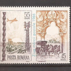 LP 640 Romania -1966 - ZIUA MĂRCII POȘTALE ROMÂNEȘTI, nestampilat