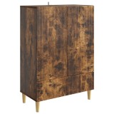 vidaXL Bufet cu sertar Stejar fumuriu 66 x 34,5 x 95 cm Lemn prelucrat 894670