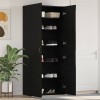 Dulap pentru pantofi Negru 80 x 35.5 x 180 cm Lemn compozit