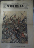 Ziarul Veselia : CRUCIADA CELOR PATRU REGI DIN BALCANI - gravură, 1912