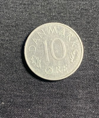 Moneda 10 ore 1974 Danemarca foto