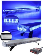 COB LED Lumina de Stroboscopica 97.5cm Lampa Girofar Avertizare Albastru 12V 24V