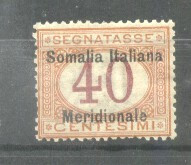 Italy Somalia 1906 Postage Due 40C Mi.5 Sas.5 MH AM.494 foto