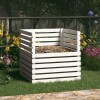 Gossi compostor, alb, 80x80x78 cm, lemn masiv de pin