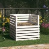 Compostor, alb, 80x80x78 cm, lemn masiv de pin GartenMobel Dekor, vidaXL