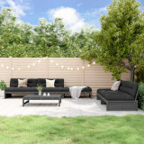 VidaXL Set mobilier relaxare grădină&amp;perne 6 piese gri lemn masiv pin
