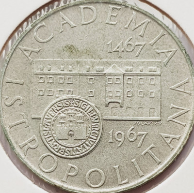 577 Cehoslovacia 10 korun 1967 Bratislava University km 62 argint foto