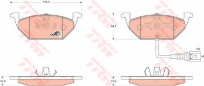 Set placute frana,frana disc SEAT TOLEDO III (5P2) (2004 - 2009) TRW GDB1658 foto