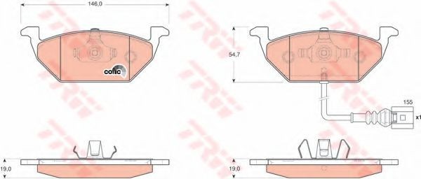 Set placute frana,frana disc SEAT TOLEDO III (5P2) (2004 - 2009) TRW GDB1658