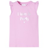 Tricou pentru copii cu m&acirc;neci cu volane, lila, 116