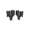 Ornament toba dubla negru mat dreapta / stanga intrare 60mm Cod: 7100417M, Universal