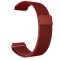 Curea tip Milanese Loop compatibila cu Martian Notifier, Telescoape QR, 22mm, Metalic Red