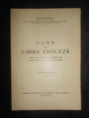 Zoe Ghetu - Curs de limba engleza. Partea a II-a (1932) foto