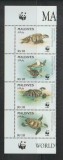 MALDIVES 1995 WWF FAUNA PROTEJATA TESTOASE