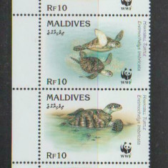 MALDIVES 1995 WWF FAUNA PROTEJATA TESTOASE