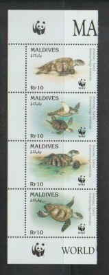 MALDIVES 1995 WWF FAUNA PROTEJATA TESTOASE foto