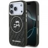 Husa MagSafe pentru Apple iPhone 17 Pro, Karl Lagerfeld, Glitter Karl &amp; Choupette Head, Neagra