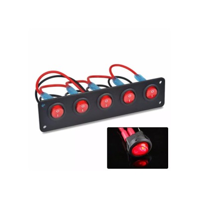 PANOU CU 5 INTRERUPATOARE, 12V 20A COD: SPA60 foto