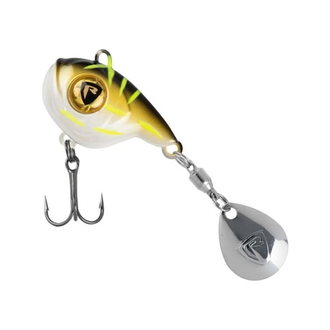 SPINNERTAIL FOX RAGE BIG EYE SPIN TAIL, BLACK &amp; GOLD, 8G