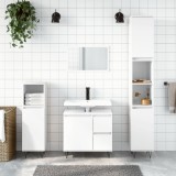 vidaXL Dulap de baie, alb extralucios, 65x33x60 cm, lemn prelucrat