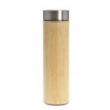 Termos din inox cu invelis bambus si capac digital 500 ml