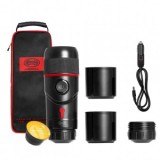 Espressor Auto 12V Heyner Espresso Go Black Edition - Capsule Dolce Gusto/Nespresso, Cafea Praf, 80W, Husa Inclusa