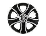 Cumpara ieftin Set 4 capace roti Bis Gri-Negru R15 pentru gama auto Seat, Autohelix MSA