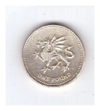 Moneda Anglia 1 pound / o lira 2000, stare buna, curata, Europa, Cupru-Nichel