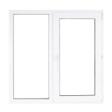 Fereastra PVC termopan, 4 camere, alb, 116 x 116 cm, fixa + simpla deschidere, dreapta