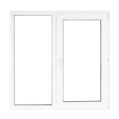 Fereastra PVC termopan, 4 camere, alb, 146 x 116 cm, fixa + simpla deschidere, dreapta