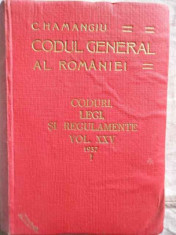 Codul General Al Romaniei Coduri, Legi Si Regulamente Vol.xxv - C. Hamangiu ,272588 foto