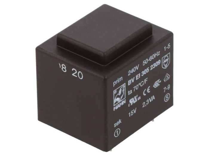 Transformator PCB &icirc;ncapsulat 15V