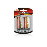 Baterie superalcalina Vipow Extreme, marime D (R20), 1,5V, 2 bucati