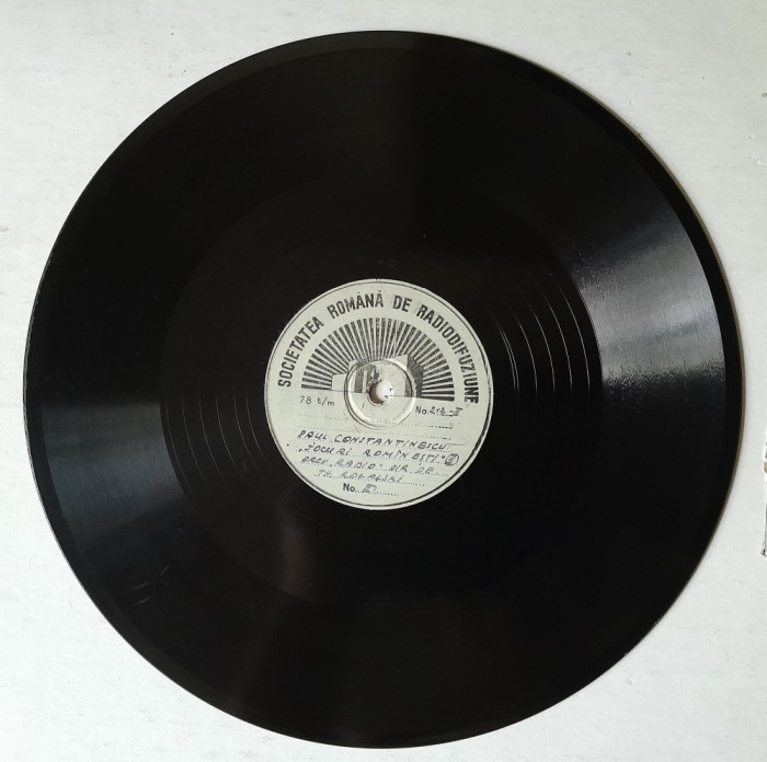 Paul Constantinescu Jocuri romanesti disc patefon/ gramofon