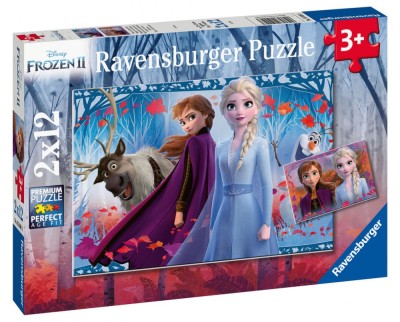 Puzzle Frozen II, 2X12 Piese foto