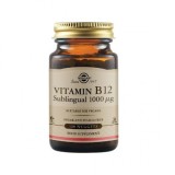 Solgar Vitamin B12 Vitamina pentru Sănătatea Sistemului Nervos 1000mcg 100 pastile sublinguale