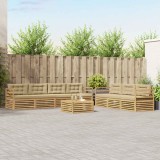 vidaXL Set de canapele de exterior 8 pcs Alb și Bej 79 x 79 x 37 cm 3390148