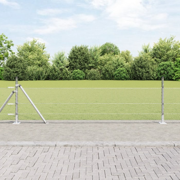 Gard Hexagonal vidaXL 0.4x100 m Oțel Galvanizat