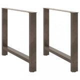 Gossi picioare masuta de cafea otel natural 2 buc 90x(72-73) cm otel