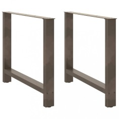 vidaXL Picioare de masă din oțel natural, 2 buc., 90x(72-73) cm 4013319
