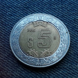 2o - 5 Pesos 2016 Mexic / bimetal