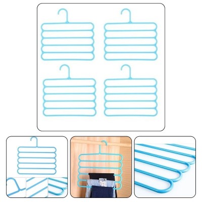 Set Mercaton, 12 Umerase Multifunctionale din Plastic cu 5 pozitii pentru Haine si Accesorii, Anti-derapante, 31 x 31 cm, Roz, M foto
