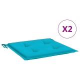 Cumpara ieftin Perne scaun gradina, turcoaz, 2 buc., 50x50x3 cm, textil
