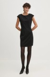 United Colors of Benetton rochie culoarea negru, mini, dreaptă, 47CKDV0A2