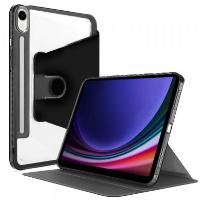 Husa pentru Samsung Galaxy Tab S9 FE / Tab S9 / Tab S10 FE, Techsuit, Crystal Vision, Neagra foto